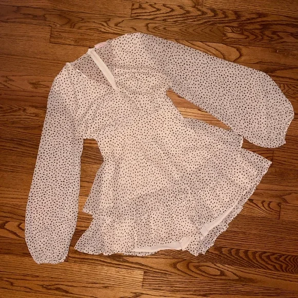 Showpo | On Rotation Playsuit Romper Dress with Tie Polka Dots Brown Australia - Picture 4 of 6